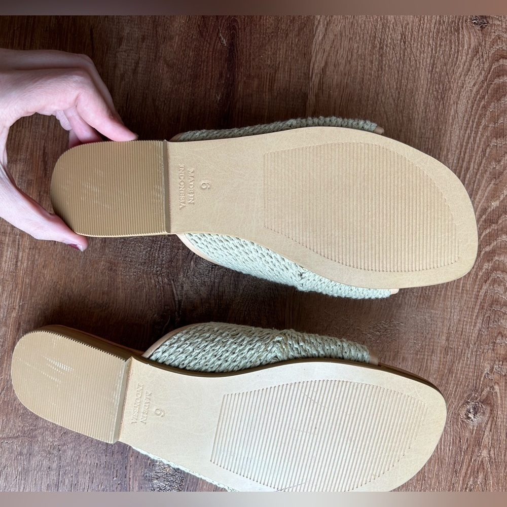 SKEMO Woven Hemp Leather Sandal women’s size 6 - Picture 14 of 14